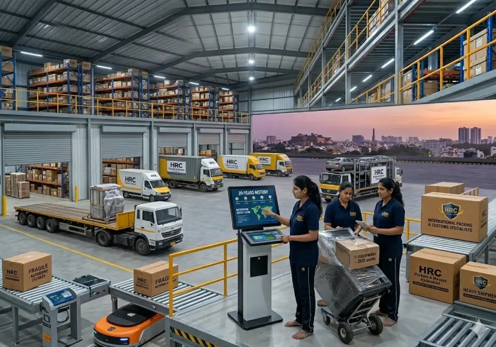 Logistics and transportation services in Hyderabad by HRC Packers