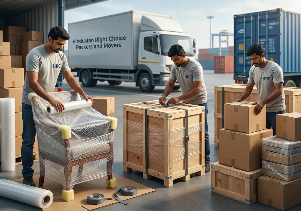 International packing services in Visakhapatnam for overseas relocation by HRC Packers